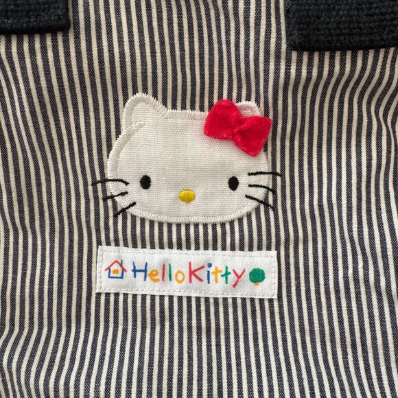 vintage 1986 hello kitty zipper striped tote bag - Picture 2 of 8